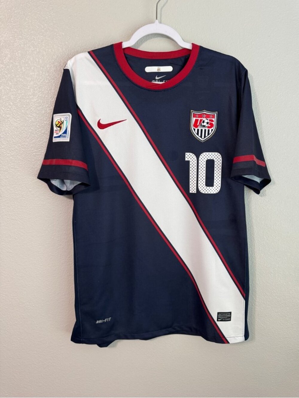 Vintage USA 2010 Donovan away World Cup blue soccer Jersey